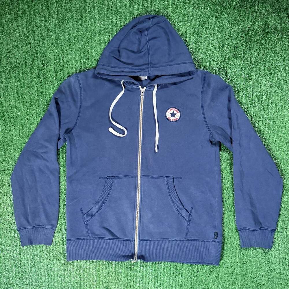 Y2K Converse All Star Full Zip Hoodie Size Large Blue
